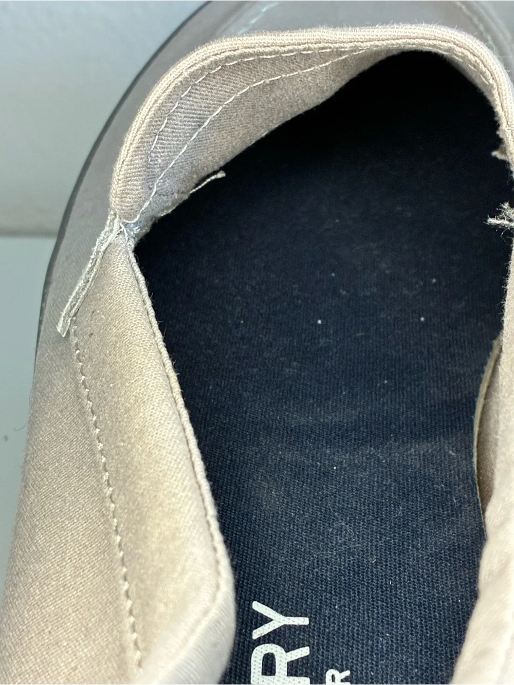 Sperry Men’s Light Gray Canvas Penny Boat Shoes